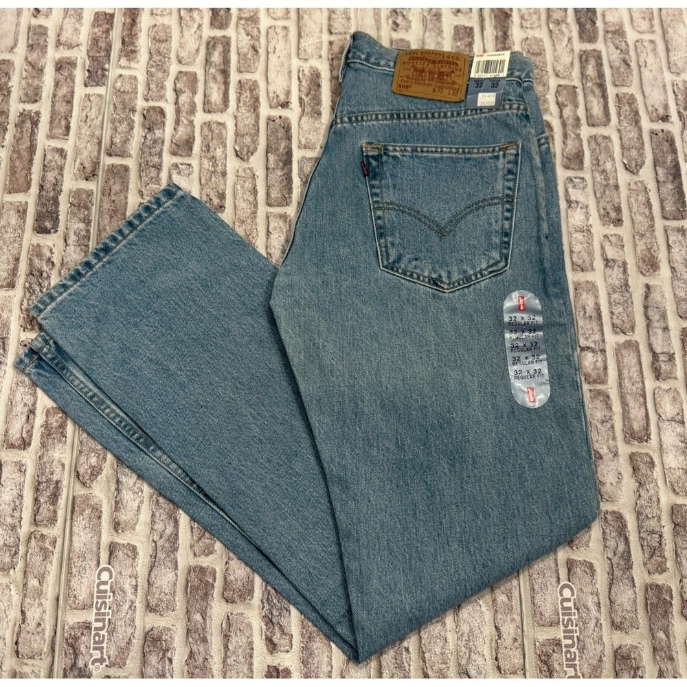 Vintage Levis 505‎ Jeans Men New  12/1999 Deadstock Light Blue 32x32 Tag 32x32